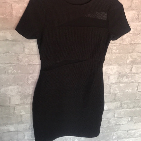 EXPRESS | Body con bandage mesh dress - Picture 3 of 8